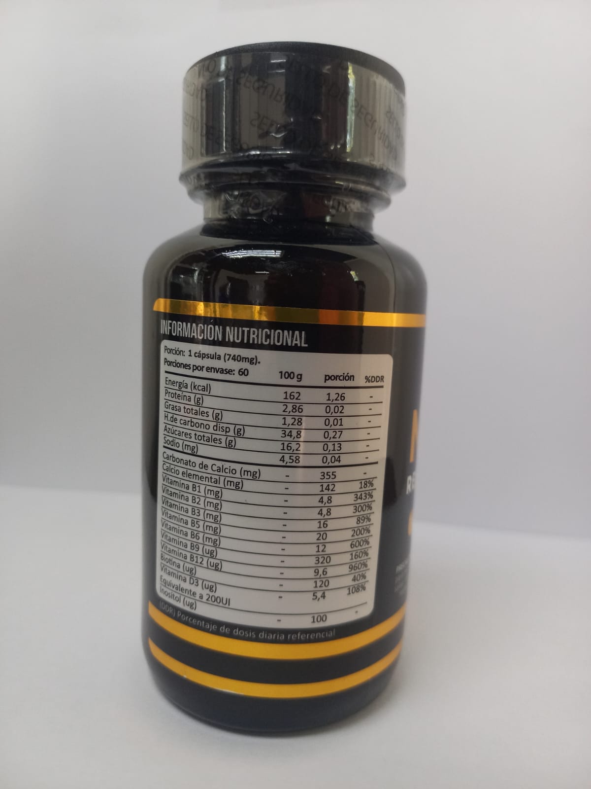 Información nutricional Satoomi NAD+ Resveratrol
