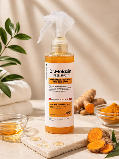 Dr. Melaxin Peel Shot - Spray exfoliante corporal con ácido kójico y cúrcuma 200 ml, foto de producto