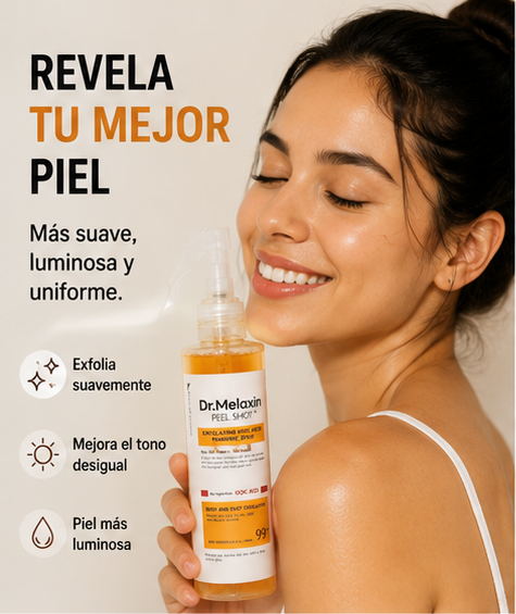 Revela tu mejor piel: más suave, luminosa y uniforme con Dr. Melaxin Peel Shot